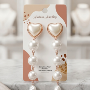 Romantic Pearl Heart & Cascading Drop Earrings