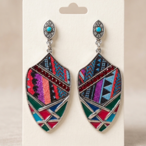 Bohemian Tribal Patterned Drop Earrings